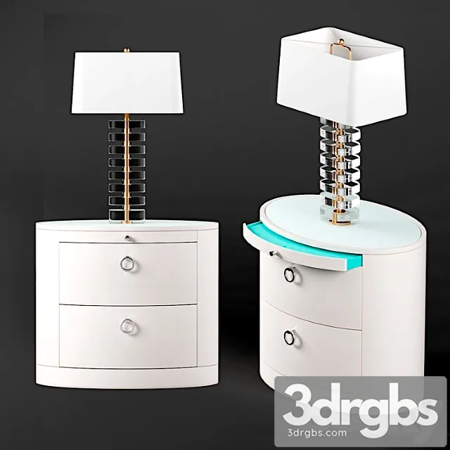 Hastings Nightstand And Ferris Lamp 3D Model Download