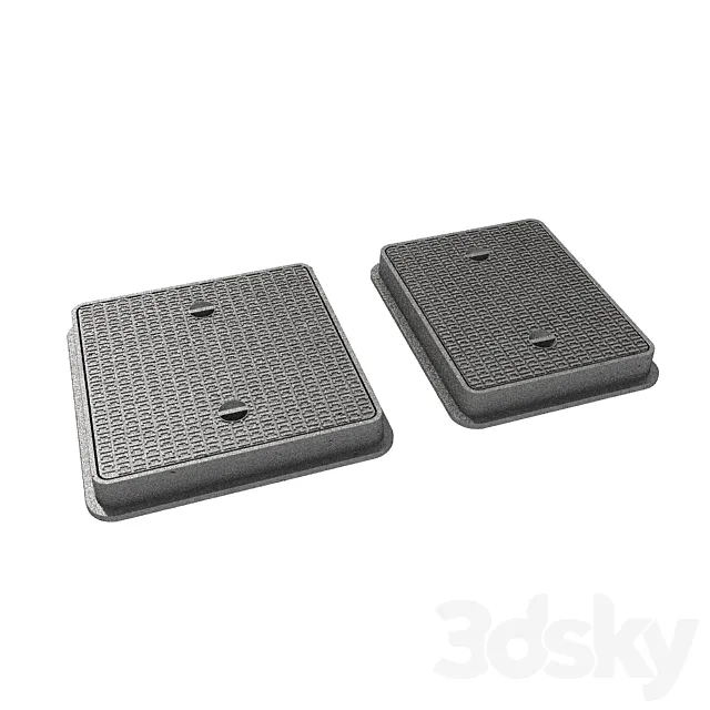 Hatch made of cast iron with 3D Model Hatch made of cast iron with 3D Model