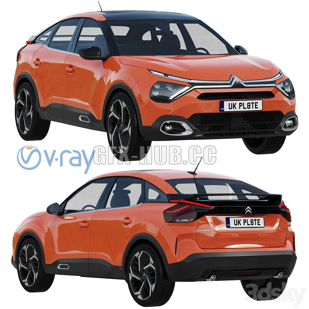 Hatchback Citroen C4 2021 3D Model