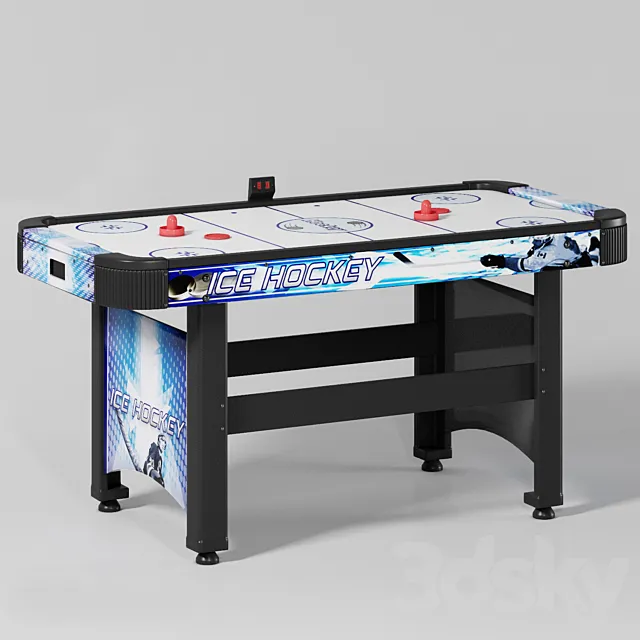 Hathaway Face-Off 5 ft. Air Hockey Table with Electronic Scoring 3D Model