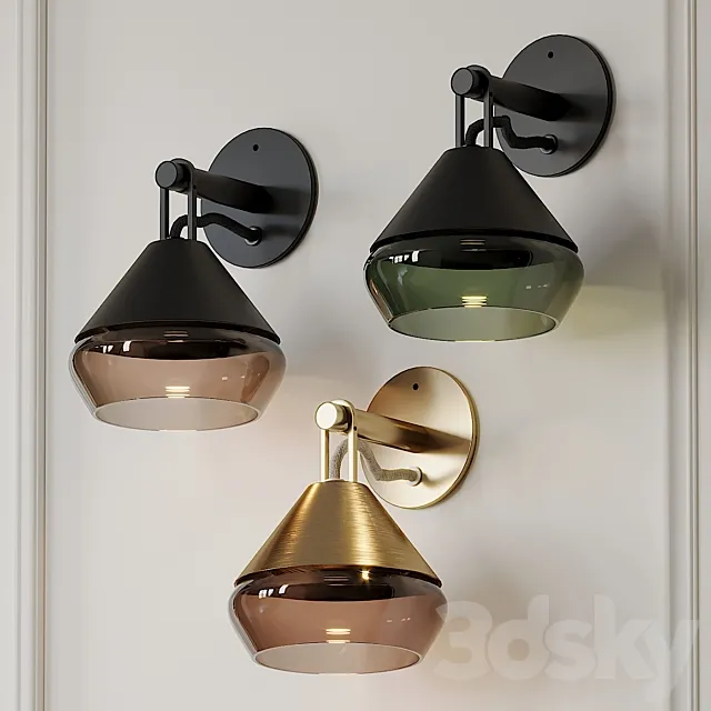 Hatti Wall Sconce by Articolo 3D Model Hatti Wall Sconce by Articolo 3D Model