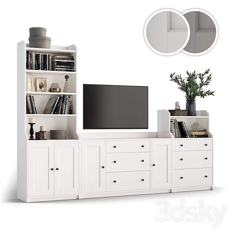 Hauga / Hauga Storage and TV combination. 3D Model