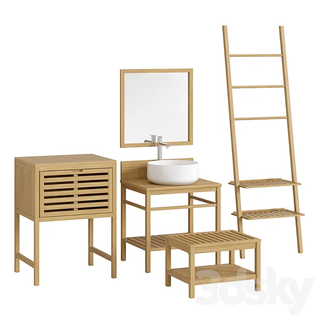 Haumea La redoute Bathroom furniture set # 01 3D Model Haumea La redoute Bathroom furniture set # 01 3D Model