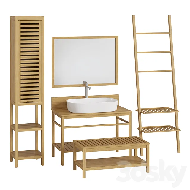 Haumea La redoute Bathroom furniture set # 02 3D Model Haumea La redoute Bathroom furniture set # 02 3D Model