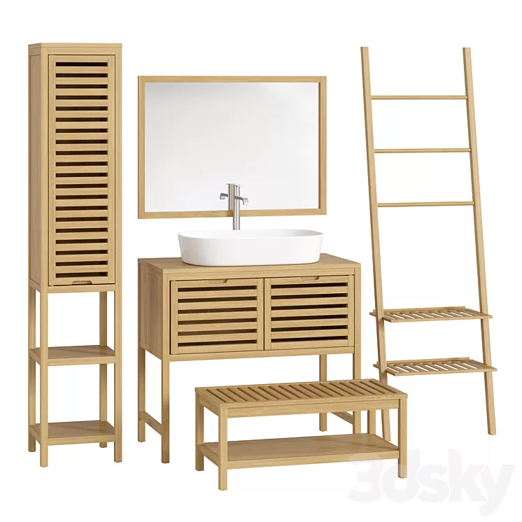Haumea La redoute Bathroom furniture set # 03 3D Model Haumea La redoute Bathroom furniture set # 03 3D Model