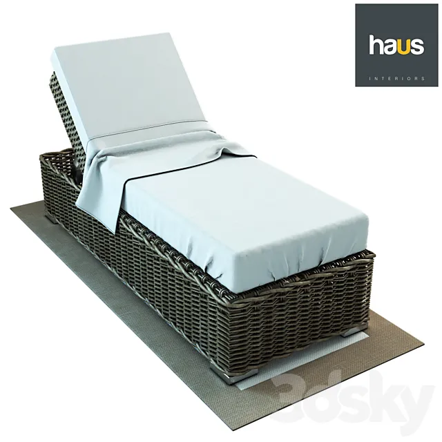 Haus Interior Single Woven Chaise-longue 3D Model