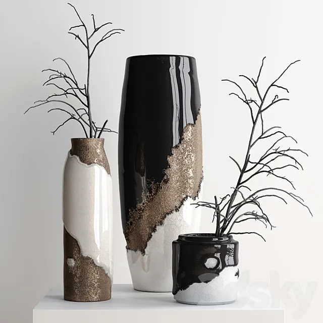 Hausi bgw vases set 3DModel