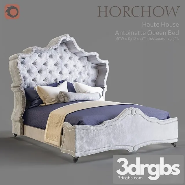 Haute House Antoinette Queen Bed Horchow 3D Model Download