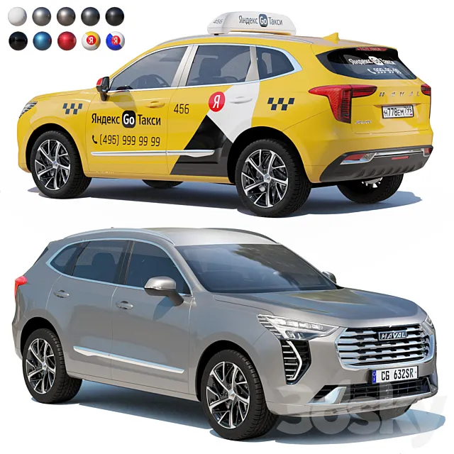 Haval Jolion mid-poly 3D Model