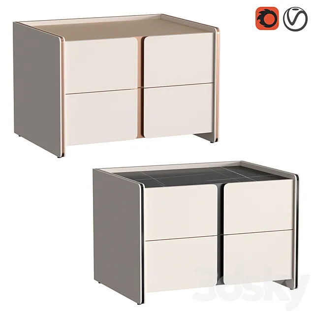 Havasu II bedside table 3DModel Havasu II bedside table 3DModel