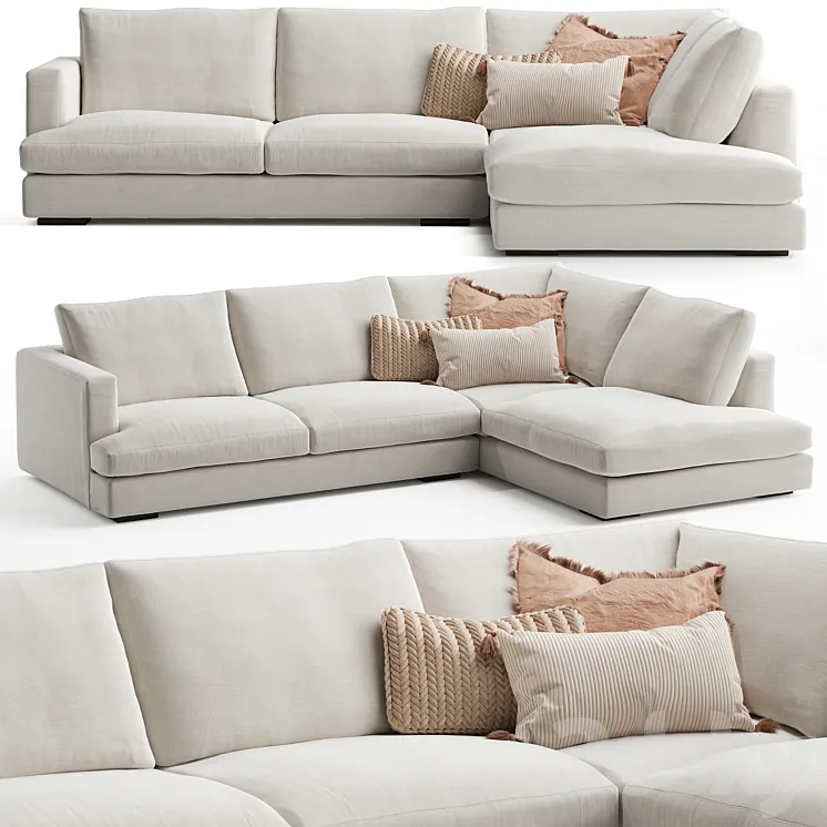 Haven 5 Seater Upholstered Sofa 3D Model Free Download