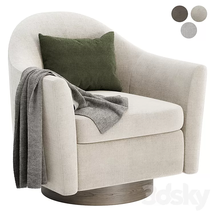 Haven swivel armchair 3D Model Free Download