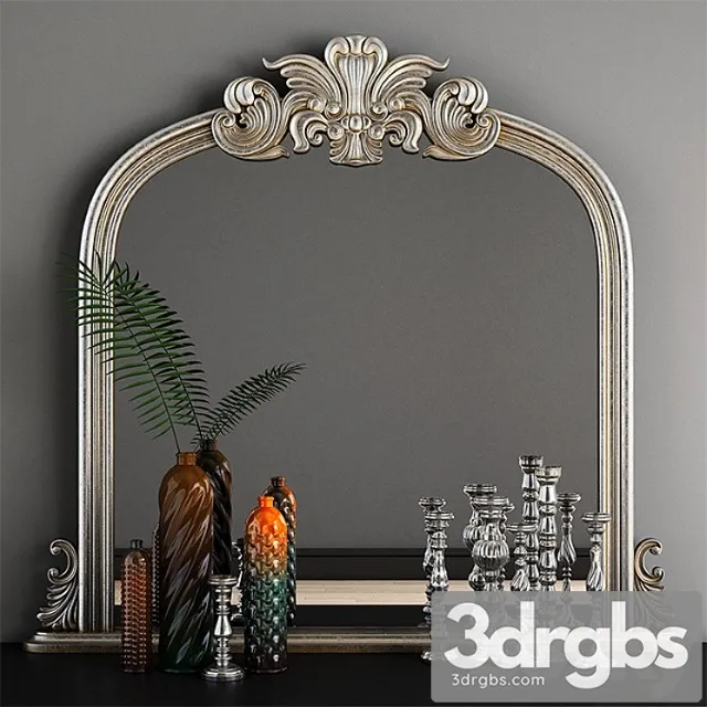 Haversham overmantel mirror 3D Model Download Haversham overmantel mirror 3D Model Download
