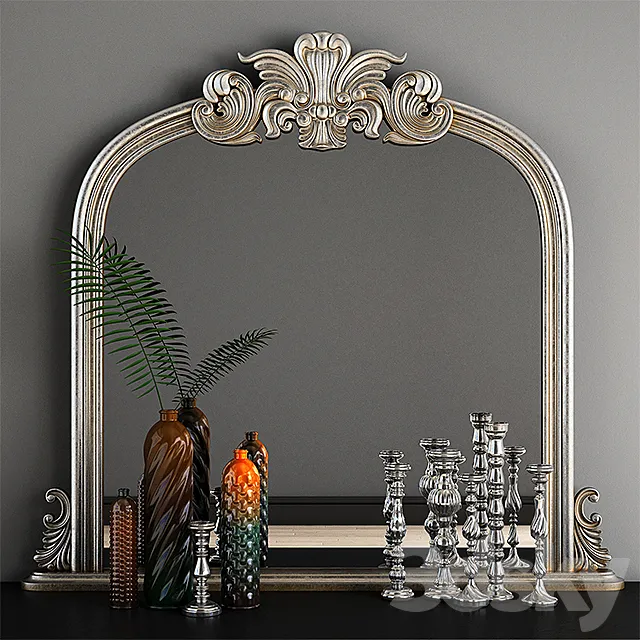 Haversham Overmantel Mirror 3DModel