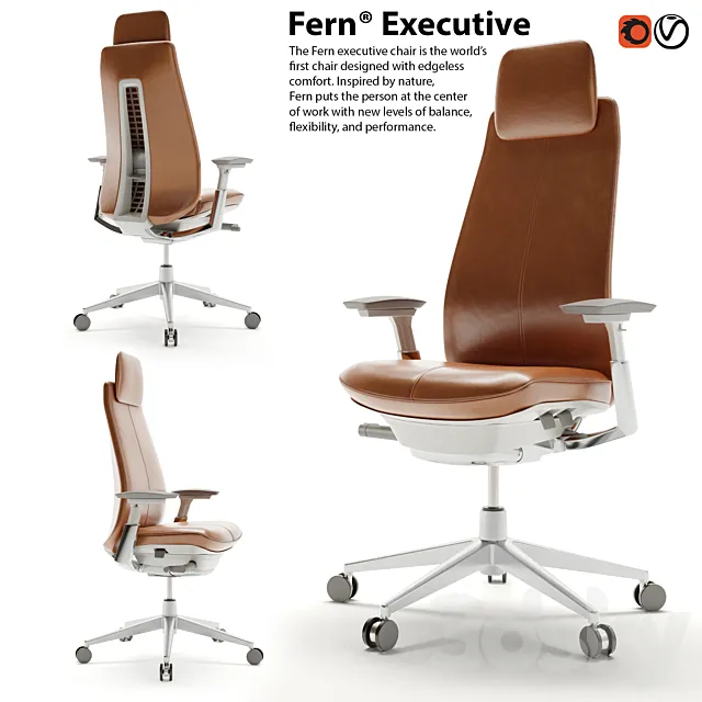 Haworth Fern Executive armchair 3D Model