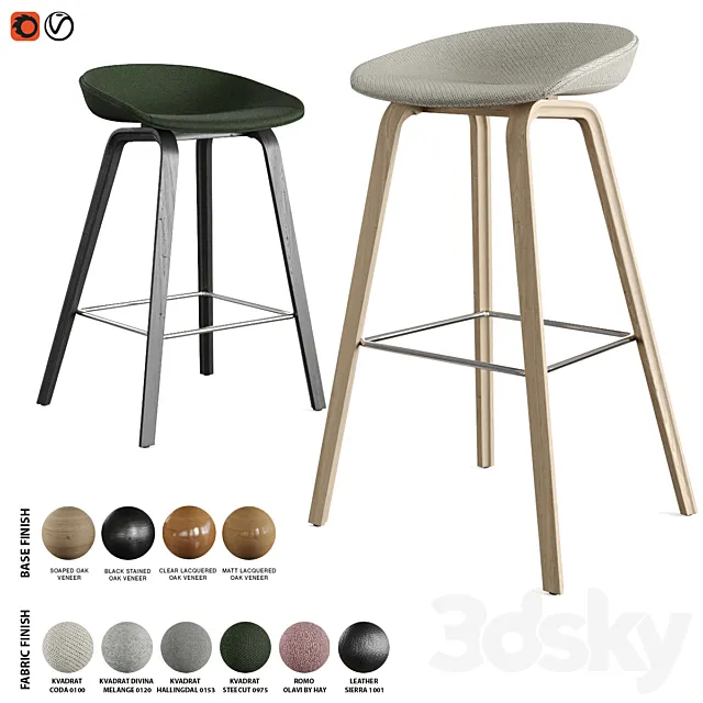 Hay – AAS 33 Barstool & Counter Stool 3DModel