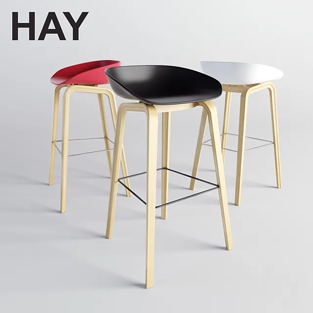 HAY About A Stool (AAS 38) 3D Model HAY About A Stool (AAS 38) 3D Model