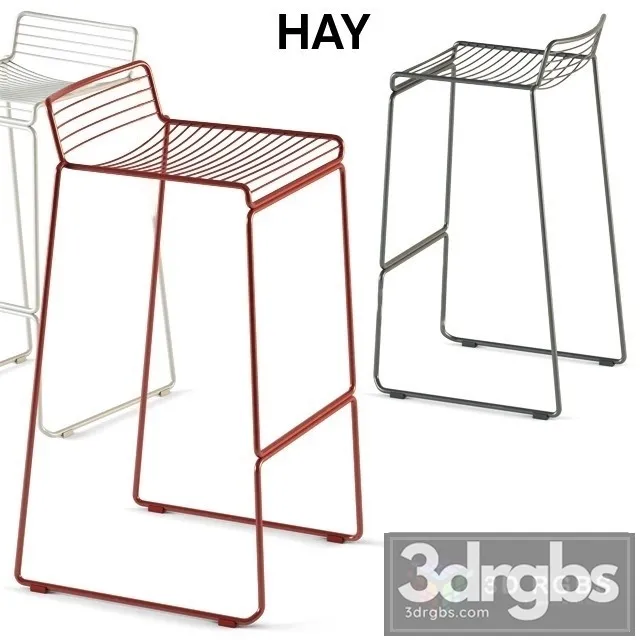 HAY Hee Bar Stool 3D Model Download HAY Hee Bar Stool 3D Model Download