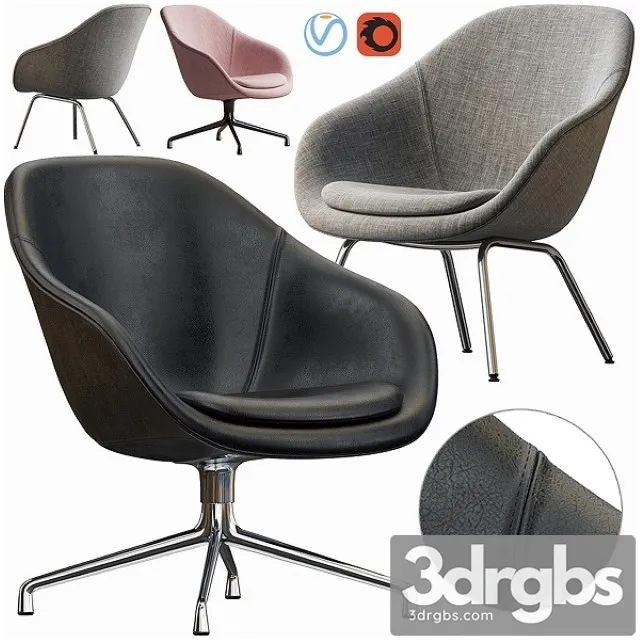 Hay Lounge Armchair 1 3D Model Download