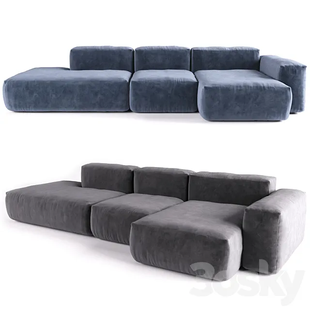 HAY. Mags 3 seater comb. 3D Model