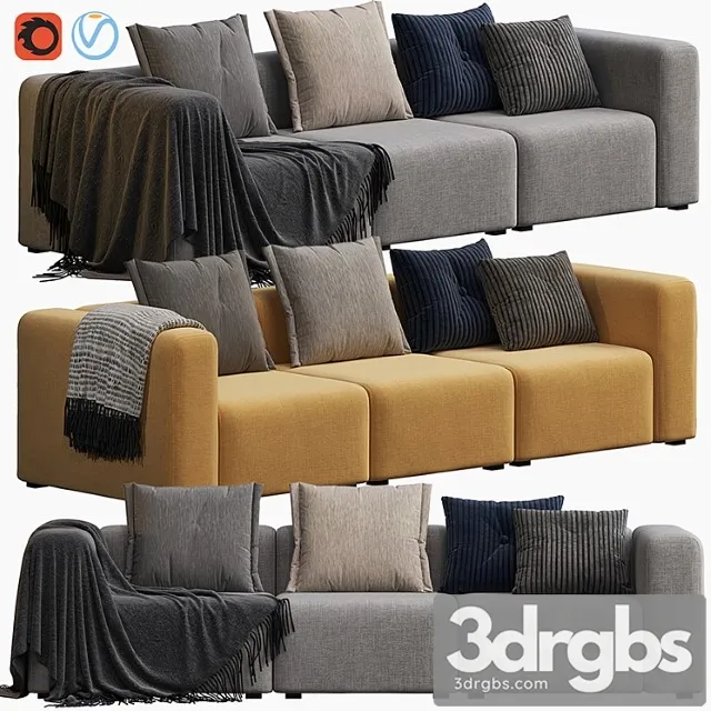 Hay mags 3 seater combination 1 Hay mags 3 seater combination 1