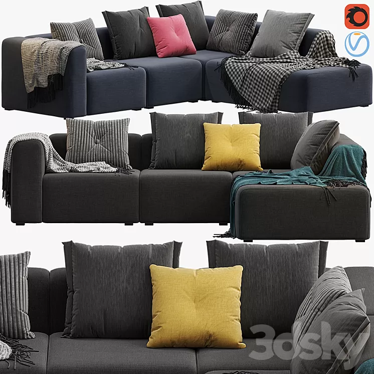 HAY MAGS CORNER COMBINATION 2 3D Model HAY MAGS CORNER COMBINATION 2 3D Model