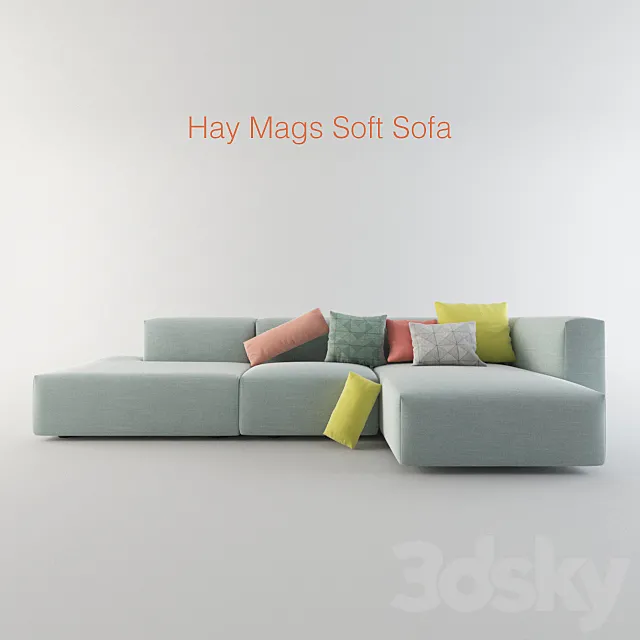 Hay Mags Soft Sofa 3DModel Hay Mags Soft Sofa 3DModel