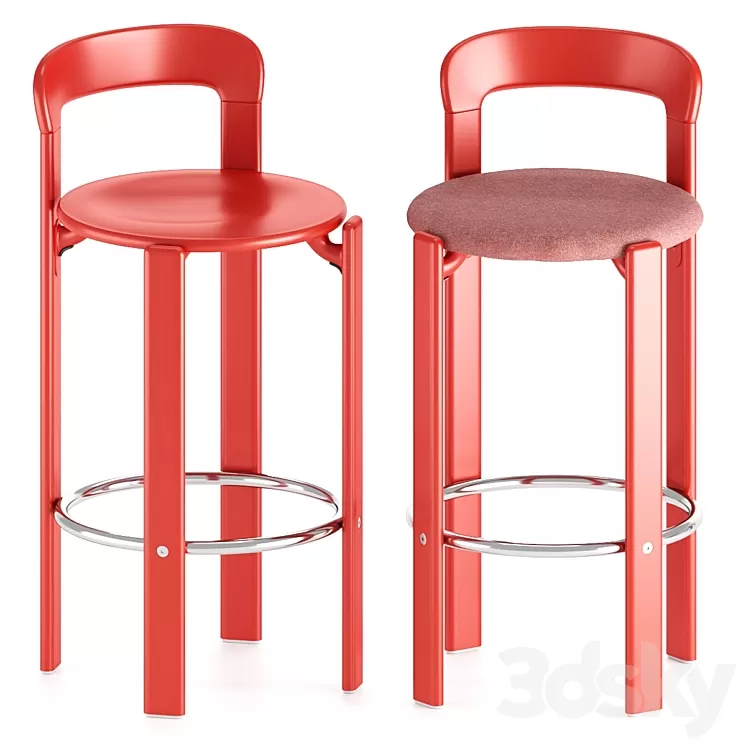 Hay. REY BAR STOOL. 3D Model Free Download