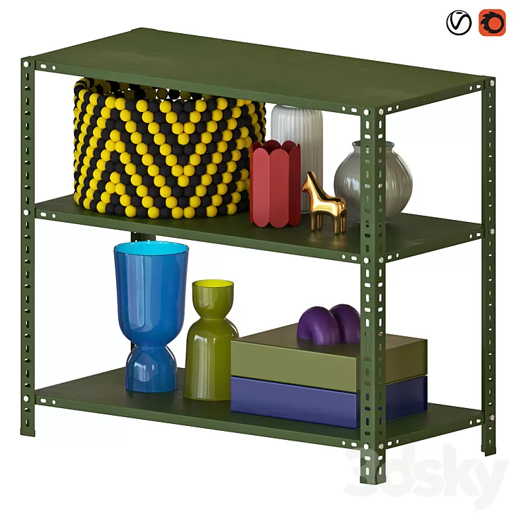 Hay Shelving Unit 2 3D Model Hay Shelving Unit 2 3D Model