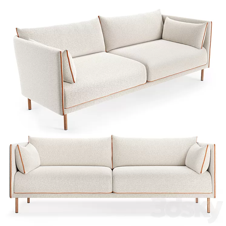 Hay Silhouette three-seater sofa 3D Model