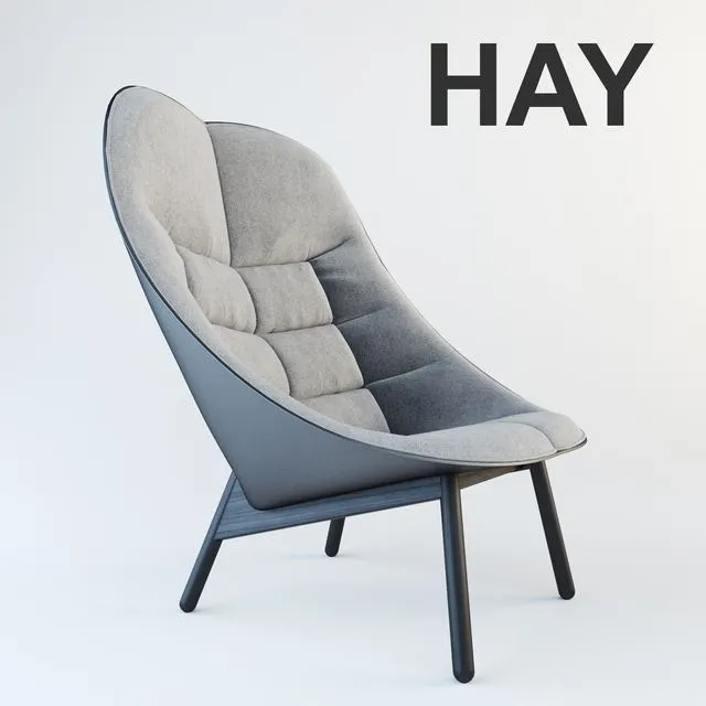 HAY Uchiwa Lounge Chair 3D Model