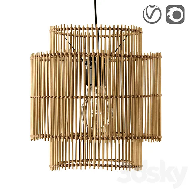 Haya bamboo lampshade 3DModel