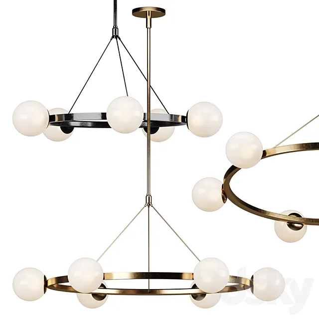 Hayes Chandelier West Elm 3D Model