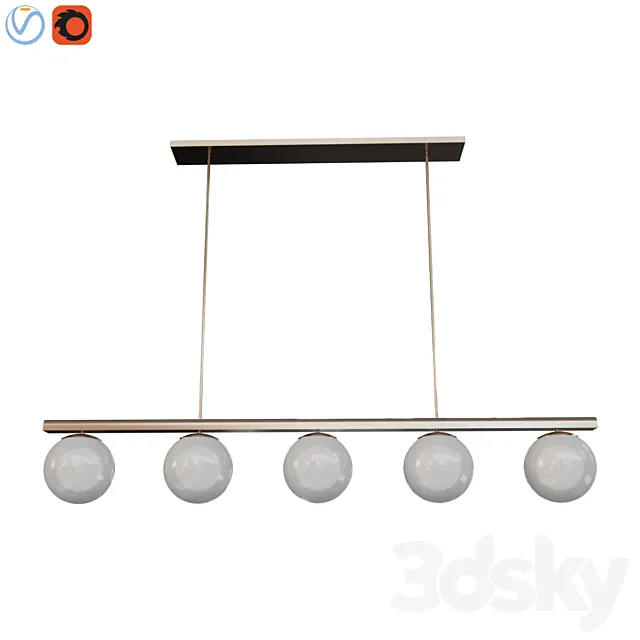 Hayes Linear Chandelier 3D Model Hayes Linear Chandelier 3D Model