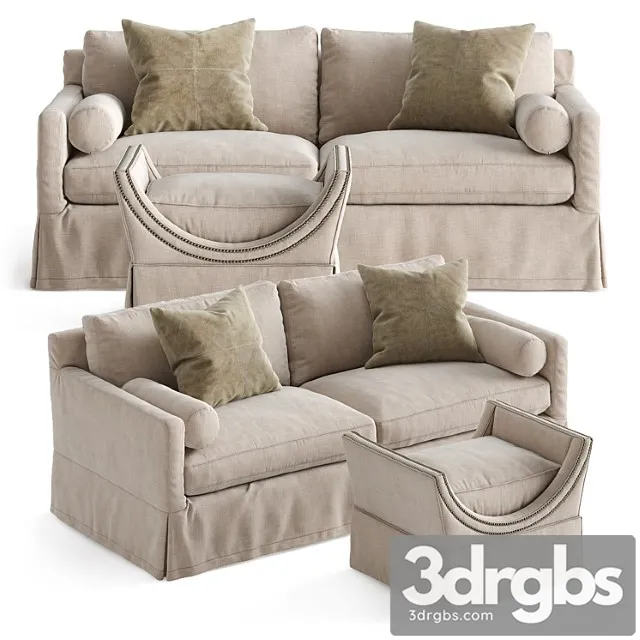Hayes sofa & gayle ottoman 2 3D Model Download Hayes sofa & gayle ottoman 2 3D Model Download