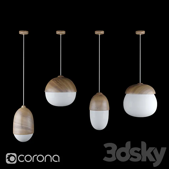 Hazelnut Pendants 3D Model