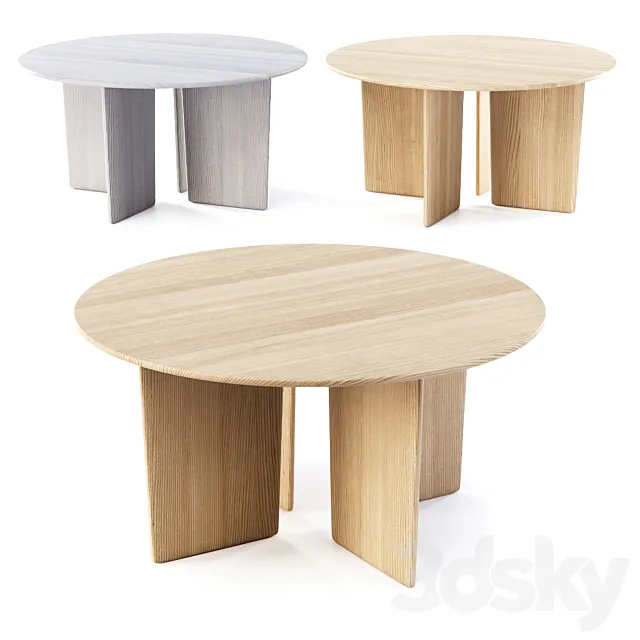 HBF Torre Round Conference Table with 4 Legs _ Round wooden table 3D Model HBF Torre Round Conference Table with 4 Legs _ Round wooden table 3D Model