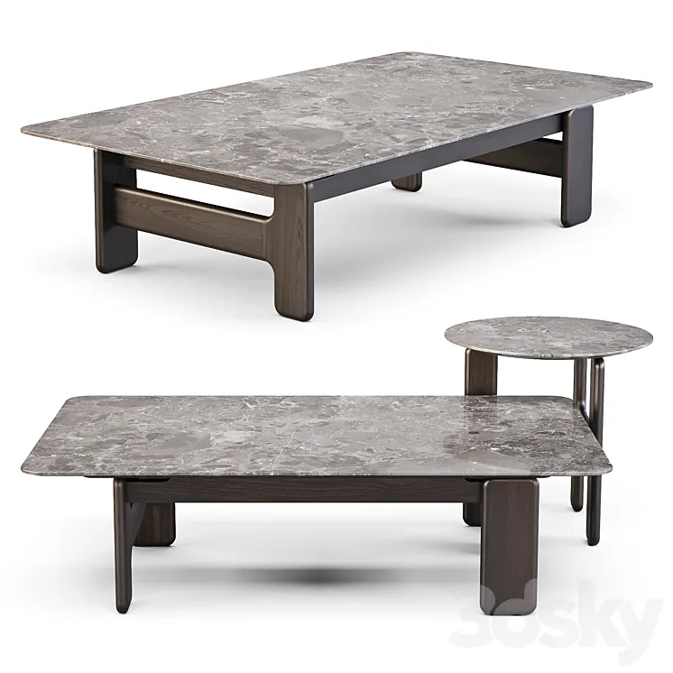 HC28 Cosmo: Fugue – Coffee and Side Tables 3D Model Free Download