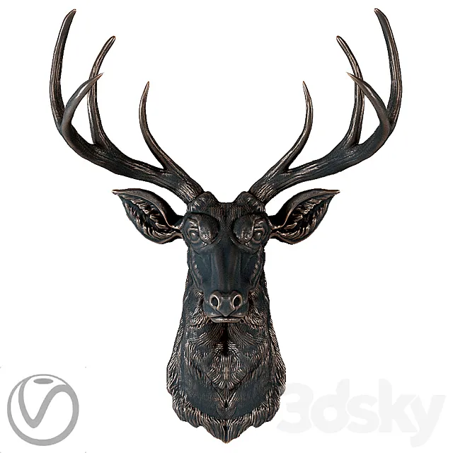 Head of a deer 3D Model