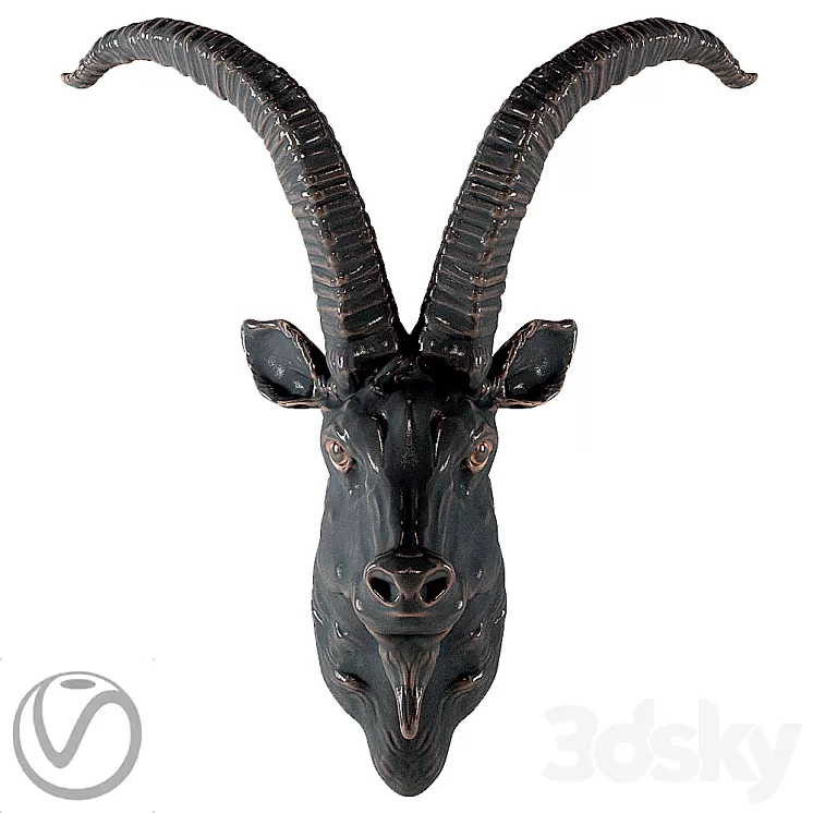 Head of a mountain goat 3D Model