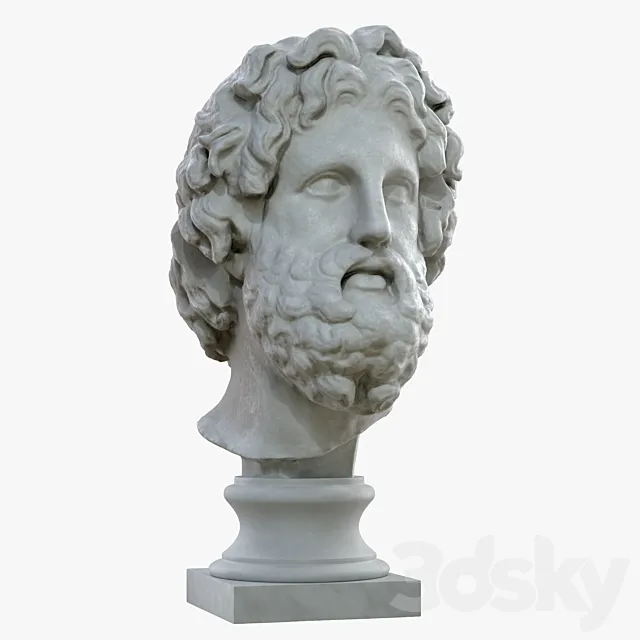 Head of Asclepius IV c. BC NS. 3D Model Head of Asclepius IV c. BC NS. 3D Model