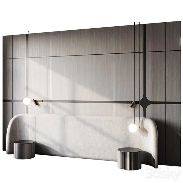 Headboard 3d Wall Panel 34 3D Model