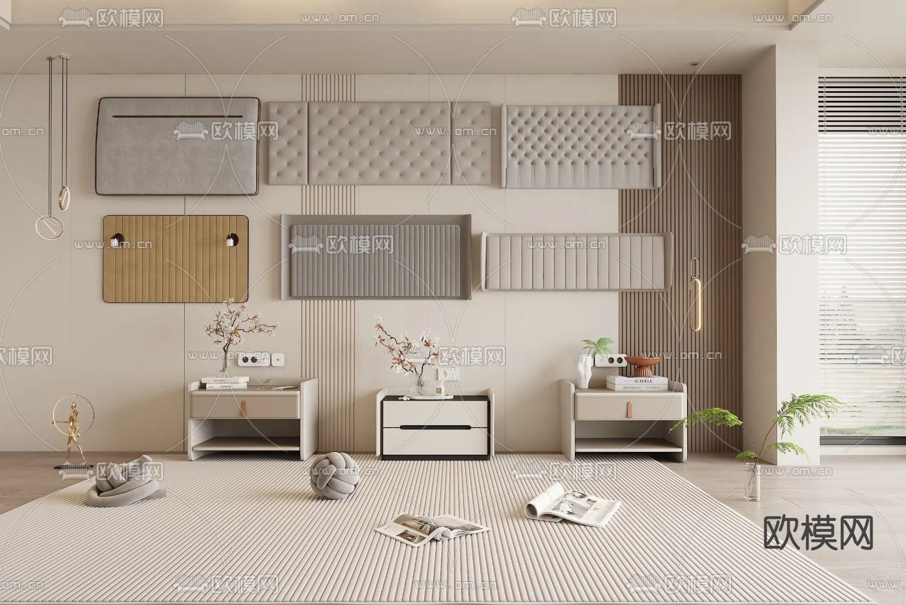 Headboard – Bedboard – Modern 3D Models – 100