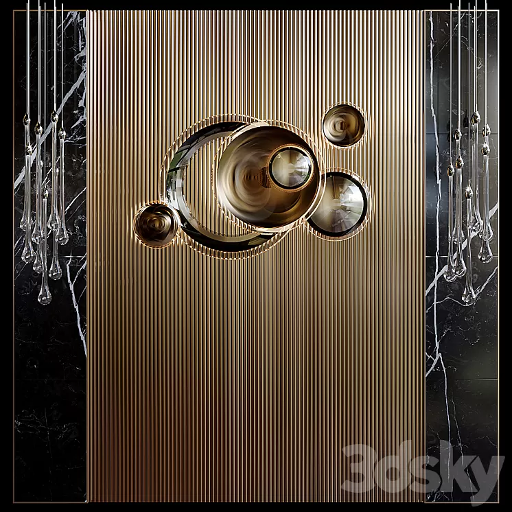 Headboard decor 3D Model Headboard decor 3D Model