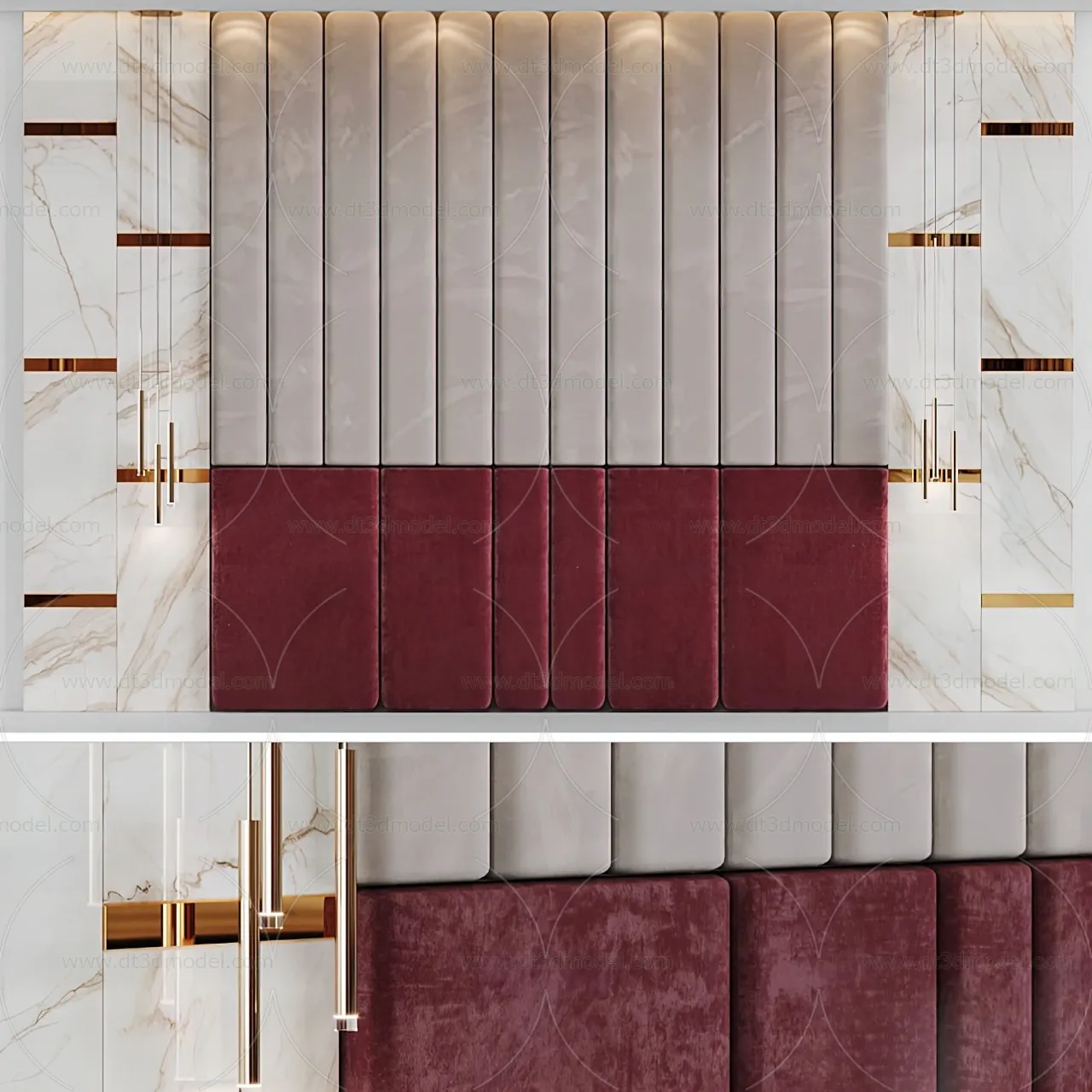 Headboard for Bed 3D Models – 3DSKY – 002 – CORONA Render