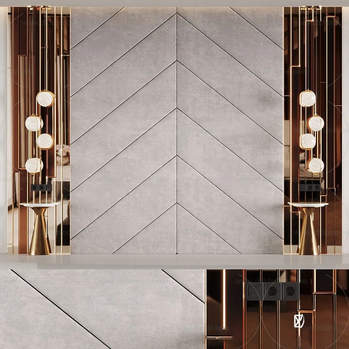 Headboard for Bed 3D Models – 3DSKY – 012 – CORONA Render