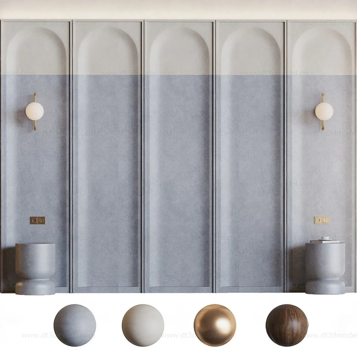 Headboard for Bed 3D Models – 3DSKY – 015 – CORONA Render