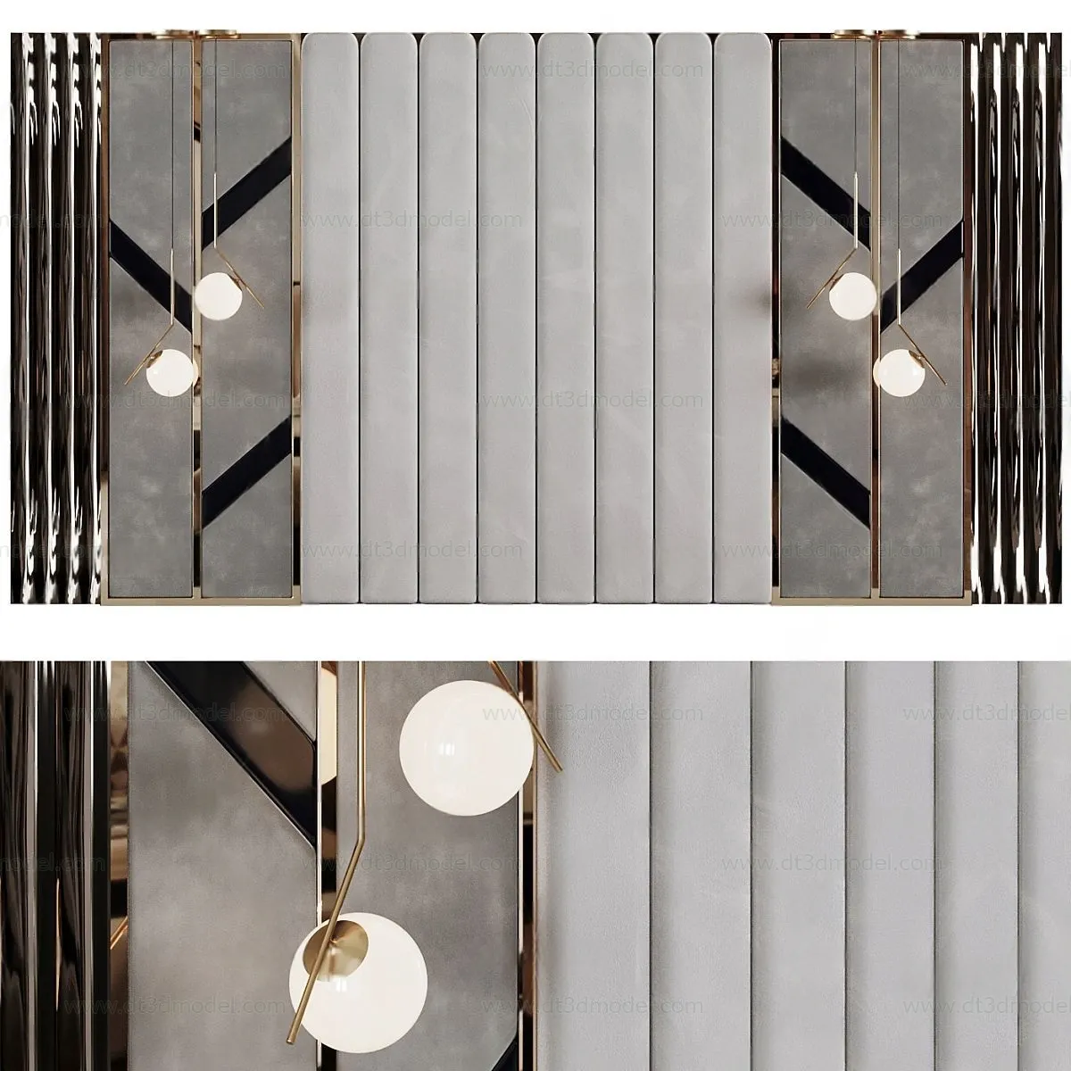 Headboard for Bed 3D Models – 3DSKY – 019 – CORONA Render