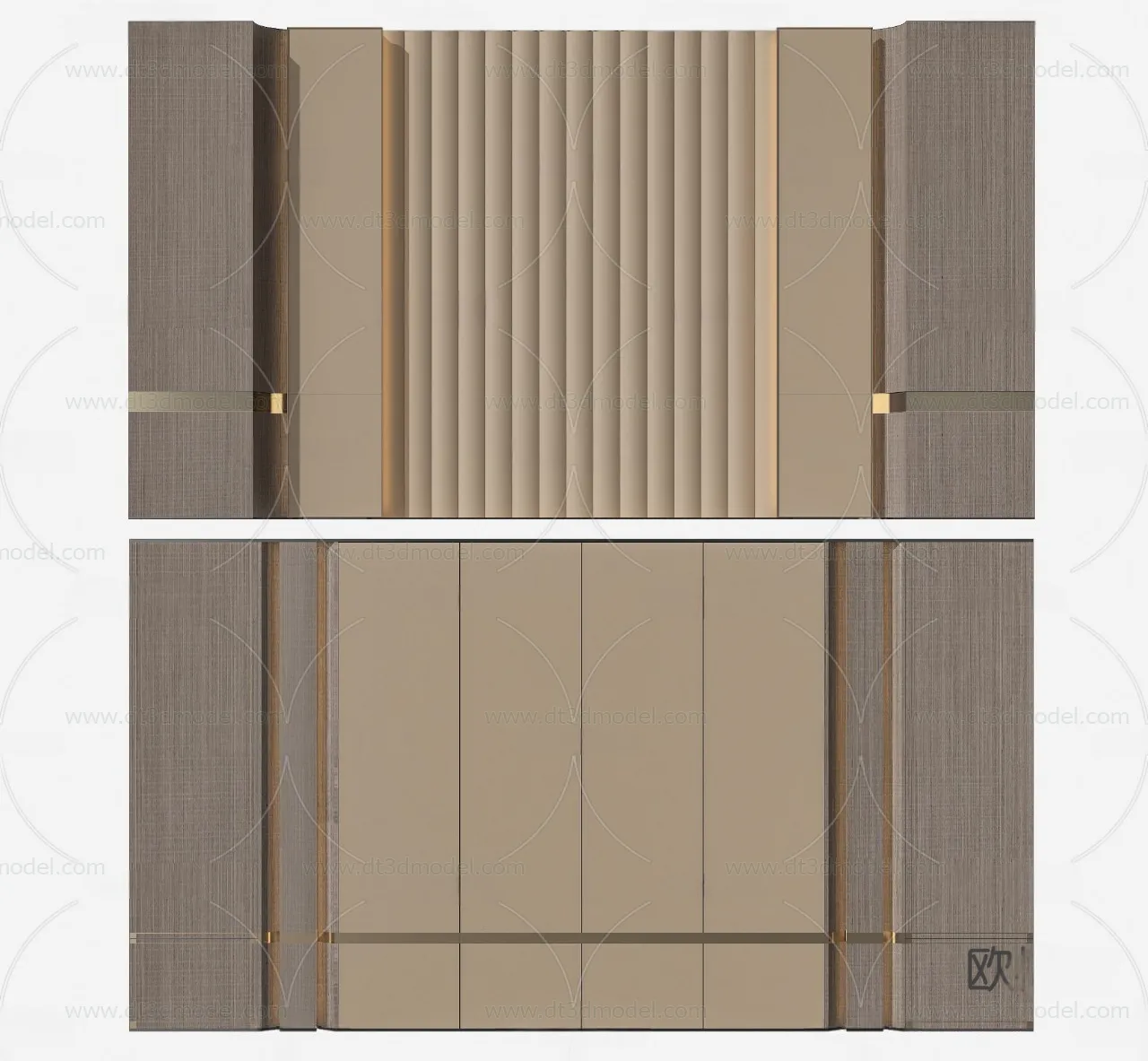 Headboard for Bed 3D Models – 3DSKY – 020 – VRAY Render