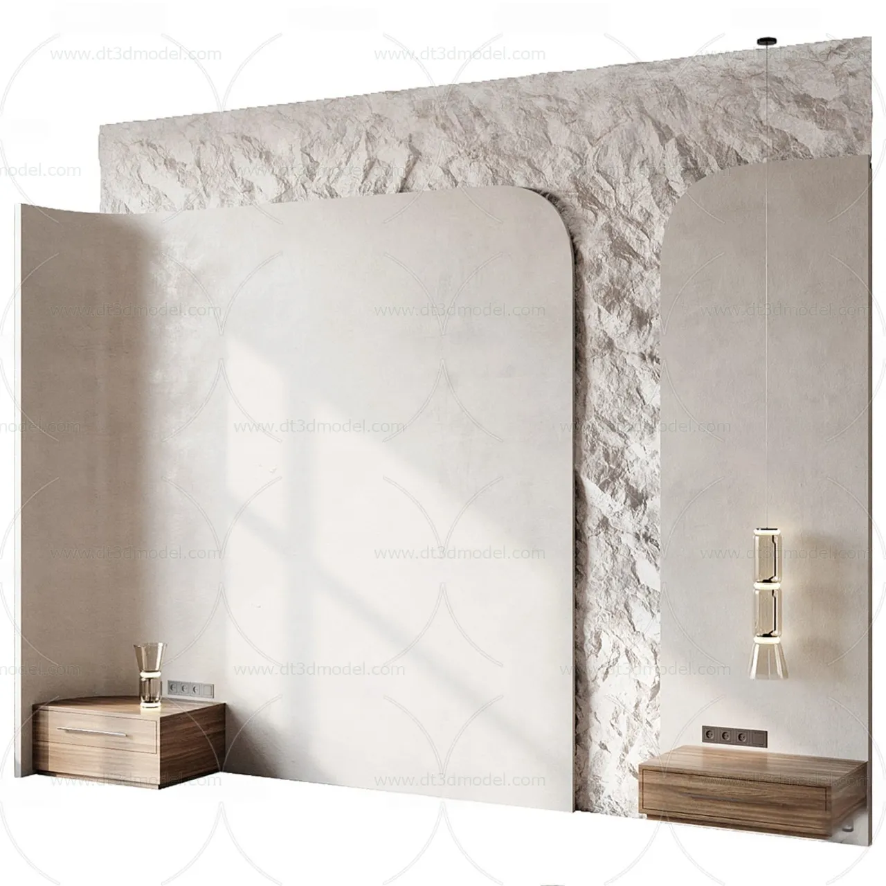 Headboard for Bed 3D Models – 3DSKY – 035 – VRAY Render